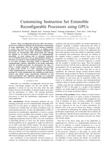 Customizing Instruction Set Extensible Reconfigurable Processors using GPUs