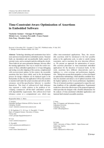 Time-Constraint-Aware Optimization of Assertions in Embedded Software