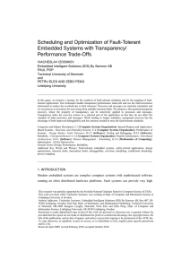 Scheduling and Optimization of Fault-Tolerant Embedded Systems with Transparency/ Performance Trade-Offs