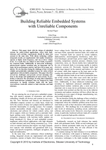 Building Reliable Embedded Systems with Unreliable Components Invited Paper