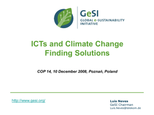 ICTs and Climate Change Finding Solutions
