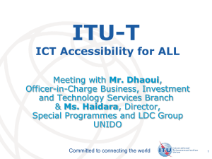 ITU-T ICT Accessibility for ALL