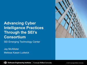 Advancing Cyber Intelligence Practices Through the SEI’s Consortium