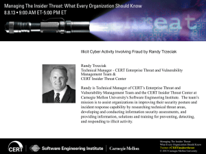 Illicit Cyber Activity Involving Fraud by Randy Trzeciak  Randy Trzeciak