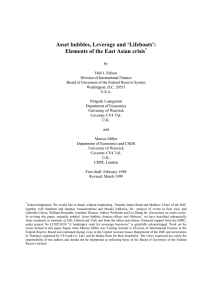 Asset bubbles, Leverage and ‘Lifeboats’: Elements of the East Asian crisis