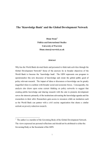 The ‘Knowledge Bank’ and the Global Development Network