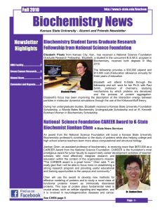 Biochemistry News  Newsletter Highlights