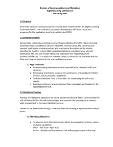 Division of Communications and Marketing  Higher Learning Commission  Marketing Plan  1.0 Purpose  