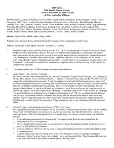 MINUTES KSU Faculty Senate Meeting Tuesday, September 12, 2006 3:30 pm