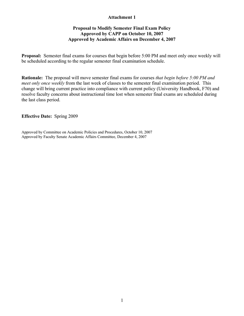 Final Exam Schedule Uf Spring 2022 Attachment 1 Proposal To Modify Semester Final Exam Policy