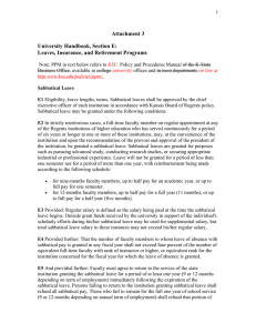 Attachment 3 University Handbook, Section E: Leaves, Insurance, and Retirement Programs