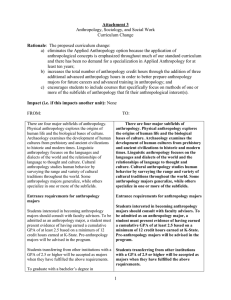 Anthropology, Sociology, and Social Work Curriculum Change Attachment 3