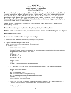 MINUTES  KSU Faculty Senate Meeting