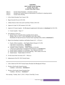 AGENDA  KSU Faculty Senate Meeting