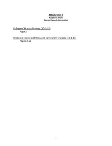 Attachment 1  College of Human Ecology (10‐1‐13)  Page 2   