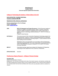Attachment 2  College of Technology &amp; Aviation, K‐State Salina (5‐16‐14)   