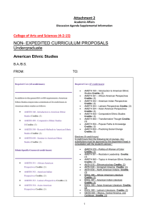   NON- EXPEDITED CURRICULUM PROPOSALS Undergraduate Attachment 2 