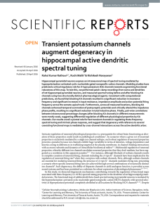 Transient potassium channels augment degeneracy in hippocampal active dendritic spectral tuning