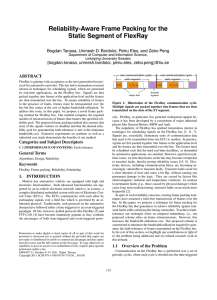 Reliability-Aware Frame Packing for the Static Segment of FlexRay