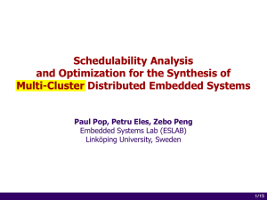 Schedulability Analysis and Optimization for the Synthesis of Multi-Cluster Distributed Embedded Systems