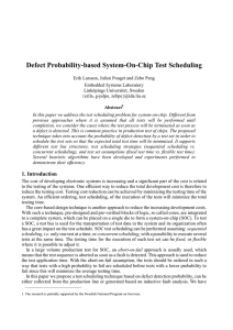 Defect Probability-based System-On-Chip Test Scheduling