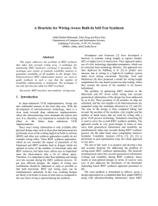 A Heuristic for Wiring-Aware Built-In Self-Test Synthesis