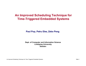 An Improved Scheduling Technique for Time-Triggered Embedded Systems