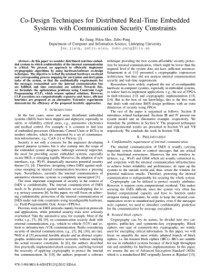 Co-Design Techniques for Distributed Real-Time Embedded Systems with Communication Security Constraints