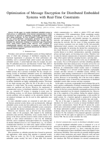 Optimization of Message Encryption for Distributed Embedded Systems with Real-Time Constraints