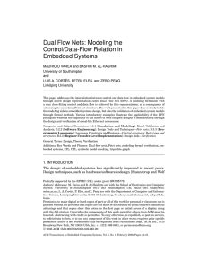 Dual Flow Nets: Modeling the Control/Data-Flow Relation in Embedded Systems