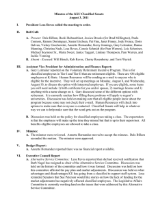 Minutes of the KSU Classified Senate August 3, 2011  I.