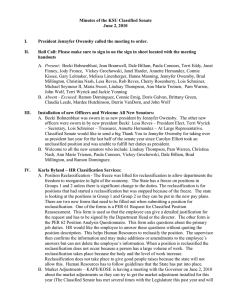 Minutes of the KSU Classified Senate June 2, 2010  I.