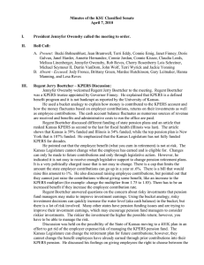 Minutes of the KSU Classified Senate April 7, 2010  I.