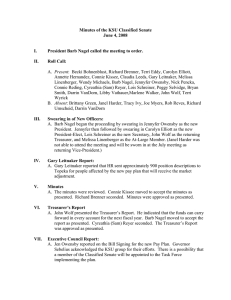 Minutes of the KSU Classified Senate June 4, 2008  I.