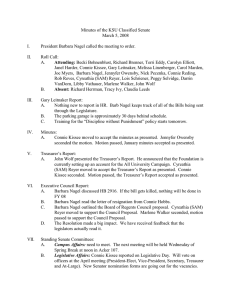 Minutes of the KSU Classified Senate March 5, 2008 I.