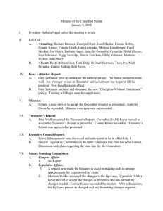 Minutes of the Classified Senate January 9, 2008 I.