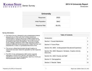 Senior Survey University 2013-14 University Report 2022
