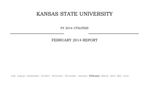 KANSAS STATE UNIVERSITY FEBRUARY 2014 REPORT FY 2014 UTILITIES