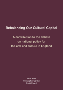 Rebalancing Our Cultural Capital  A contribution to the debate