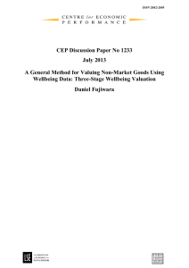 CEP Discussion Paper No 1233 July 2013 Wellbeing Data: Three-Stage Wellbeing Valuation