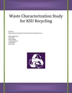 Waste Characterization Study for KSU Recycling