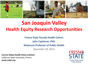 San Joaquin Valley Health Equity Research Opportunities Fresno State Faculty Health Cohort