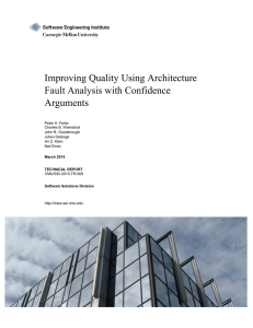 Improving Quality Using Architecture Fault Analysis with Confidence Arguments