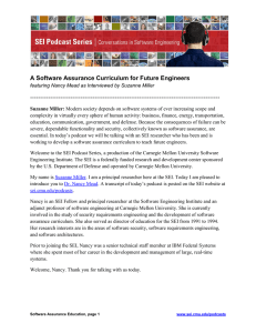 A Software Assurance Curriculum for Future Engineers ----------------------------------------------------------------------------------------------