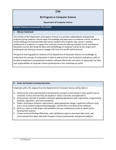 CSM BS Program in Computer Science