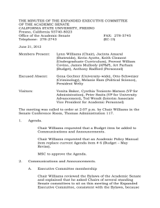 THE MINUTES OF THE EXPANDED EXECUTIVE COMMITTEE OF THE ACADEMIC SENATE