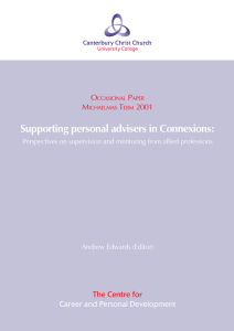 Supporting personal advisers in Connexions: O P M
