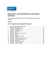 March 2010 - Environmental and Land-based Industries UK, England and English Regions