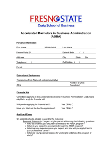 Accelerated Bachelors in Business Administration (ABBA)