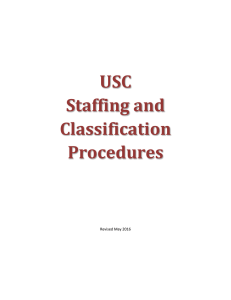USC Staffing and Classification